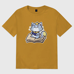 Футболка оверсайз мужская The Magical Cat Yuumi, цвет: горчичный