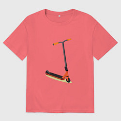 Футболка оверсайз мужская Кикскутеринг, цвет: коралловый