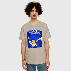 Футболка оверсайз мужская Sonic Adventure Sonic, цвет: миндальный — фото 2