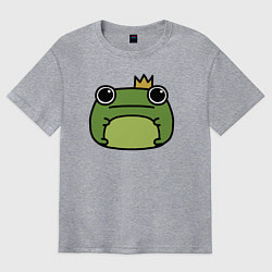Футболка оверсайз мужская Frog Lucky король, цвет: меланж