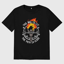 Футболка оверсайз мужская Darkest Dungeon - the way is lit, цвет: черный