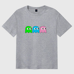 Футболка оверсайз мужская Pac man - play Для двоих, цвет: меланж