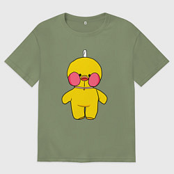 Футболка оверсайз мужская Уточка Lalafanfan Лалафанфан, цвет: авокадо