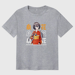 Футболка оверсайз мужская Великий из бродячих псов Bungou stray dogs, Кёка И, цвет: меланж