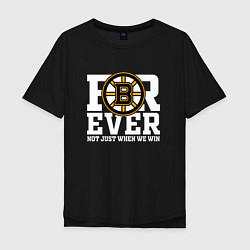 Футболка оверсайз мужская FOREVER NOT JUST WHEN WE WIN, Boston Bruins, Босто, цвет: черный