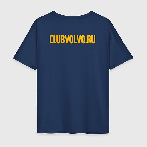 Мужская футболка оверсайз VOLVO Логотип / Тёмно-синий – фото 2