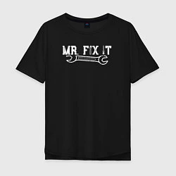 Футболка оверсайз мужская Mr FIX IT, цвет: черный