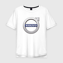 Футболка оверсайз мужская Лого VOLVO, цвет: белый
