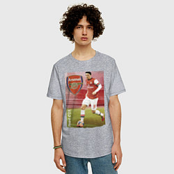 Футболка оверсайз мужская Arsenal, Mesut Ozil, цвет: меланж — фото 2