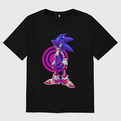 Футболка оверсайз мужская Sonic Exe Video game Hedgehog, цвет: черный
