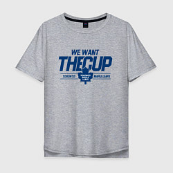 Футболка оверсайз мужская Toronto Maple Leafs We want the cup Торонто Мейпл, цвет: меланж