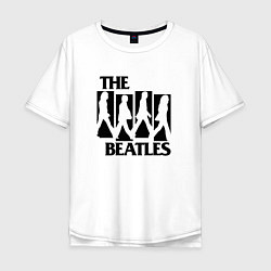 Футболка оверсайз мужская The Beatles БИТЛЗ, цвет: белый