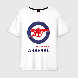 Футболка оверсайз мужская Arsenal The Gunners, цвет: белый