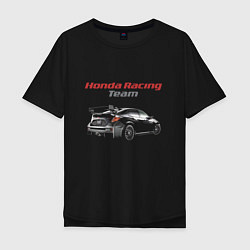 Футболка оверсайз мужская Honda Racing Team Motorsport, цвет: черный