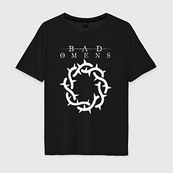 Футболка оверсайз мужская Bad Omens logo, цвет: черный