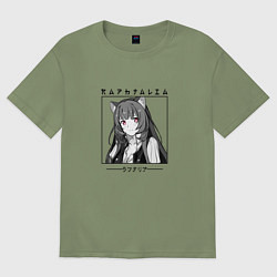 Футболка оверсайз мужская Рафталия, The Rising of the Shield Hero, цвет: авокадо