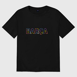 Футболка оверсайз мужская FC Barcelona - Multicolor 2022 Barca, цвет: черный