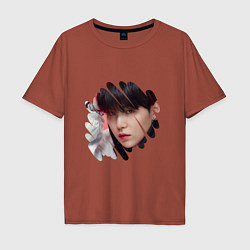 Футболка оверсайз мужская Agust D SUGA BTS, цвет: кирпичный