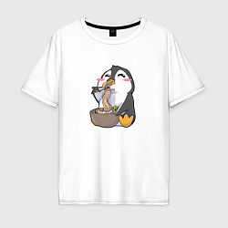 Мужская футболка оверсайз Pinguin Ramen