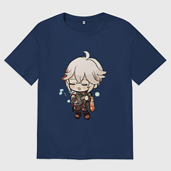 Футболка оверсайз мужская Музыкальный Кадзуха, цвет: тёмно-синий