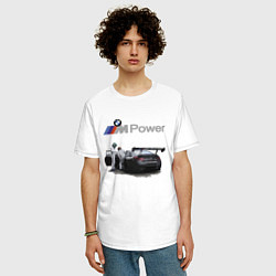 Футболка оверсайз мужская BMW Motorsport M Power Racing Team, цвет: белый — фото 2