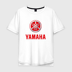 Футболка оверсайз мужская Yamaha Логотип Ямаха, цвет: белый