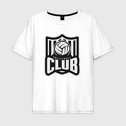 Футболка оверсайз мужская Volleyball Club, цвет: белый