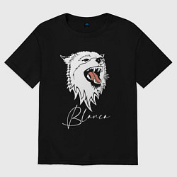 Футболка оверсайз мужская Blanca Wolf, цвет: черный