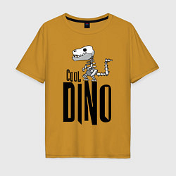 Футболка оверсайз мужская Cool Dino!, цвет: горчичный