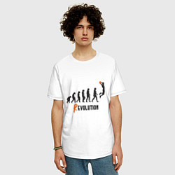 Футболка оверсайз мужская Баскетбольная революция, цвет: белый — фото 2