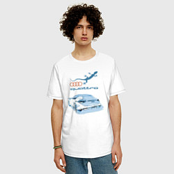 Футболка оверсайз мужская Audi quattro Lizard Concept Design, цвет: белый — фото 2