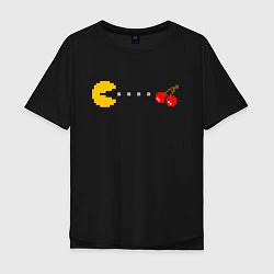 Футболка оверсайз мужская Pac-man 8bit, цвет: черный