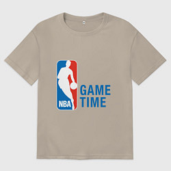 Футболка оверсайз мужская NBA Game Time, цвет: миндальный