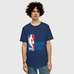 Футболка оверсайз мужская NBA Game Time, цвет: тёмно-синий — фото 2