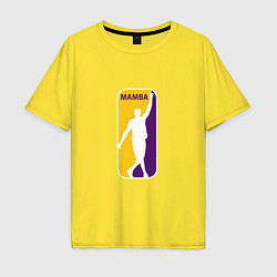 Футболка оверсайз мужская Mamba - Kobe, цвет: желтый