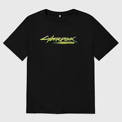 Футболка оверсайз мужская LOGO CYBERPUNK: EDGERUNNERS, цвет: черный
