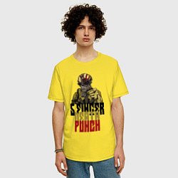 Футболка оверсайз мужская 5 Finger Death Punch Groove Metal, цвет: желтый — фото 2
