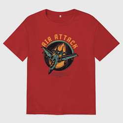 Футболка оверсайз мужская Воздушная Аттака, цвет: красный