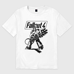 Футболка оверсайз мужская Fallout 4 Hero!, цвет: белый