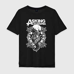 Футболка оверсайз мужская Asking alexandria Александрия, цвет: черный