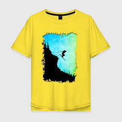 Футболка оверсайз мужская Дроп, цвет: желтый