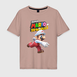 Мужская футболка оверсайз Super Mario 3D World Video game Nintendo