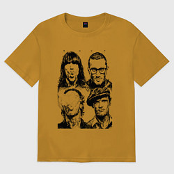 Футболка оверсайз мужская RHCP faces, цвет: горчичный