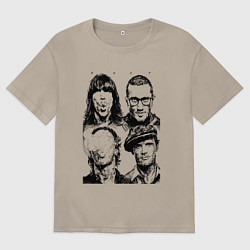 Футболка оверсайз мужская RHCP faces, цвет: миндальный
