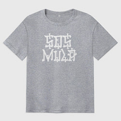 Футболка оверсайз мужская SosMula City Morgue SosMula, цвет: меланж