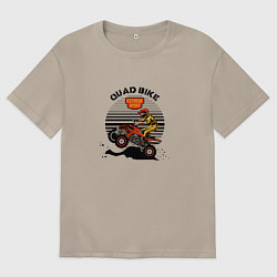 Футболка оверсайз мужская QUAD BIKE Квадроцикл, цвет: миндальный