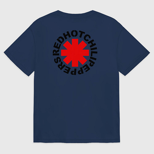 Мужская футболка оверсайз RHCP альбомы / Тёмно-синий – фото 2