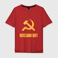 Футболка оверсайз мужская Atomic Heart: Russian Bot, цвет: красный
