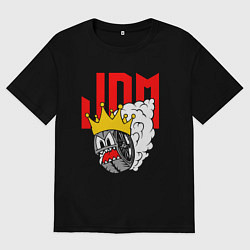 Футболка оверсайз мужская JDM Wheel King, цвет: черный