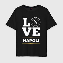 Футболка оверсайз мужская Napoli Love Classic, цвет: черный